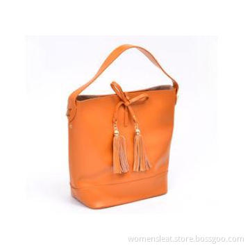 Fashion Camel Leather Hobo Bag with Removable Shoulder Stra
